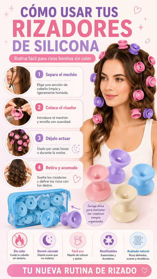 Nuevos Rodillos Mushroom para Rizos Rápidos set de 10 unidades