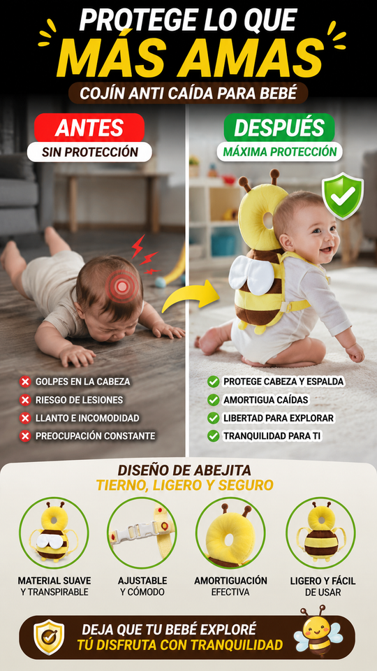 Nueva Almohadilla Protectora para Cabeza Bebé
