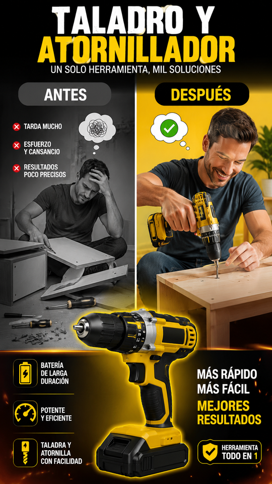 Nuevo Taladro Eléctrico Compacto Pro
