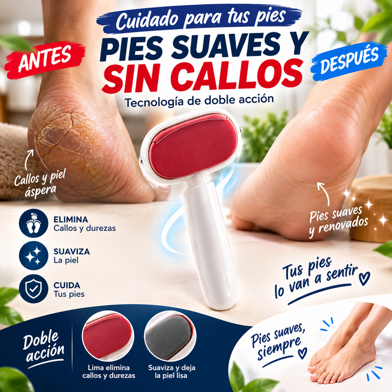 Nuevo Lima para Pies Doble Cara de Acero Inoxidable