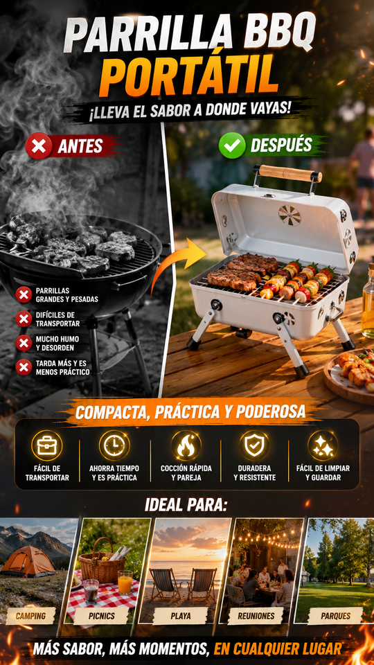 Nuevo Parrilla Portátil BBQ