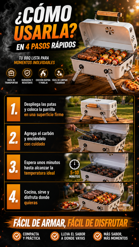 Nuevo Parrilla Portátil BBQ