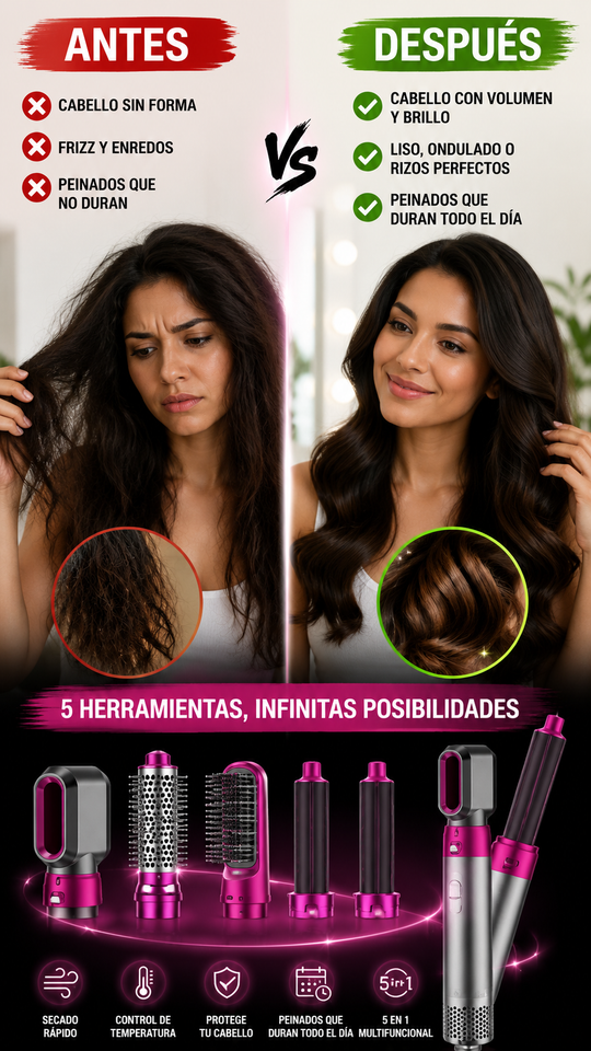 Nuevo Peine Estilo Pro Secado y Rizo