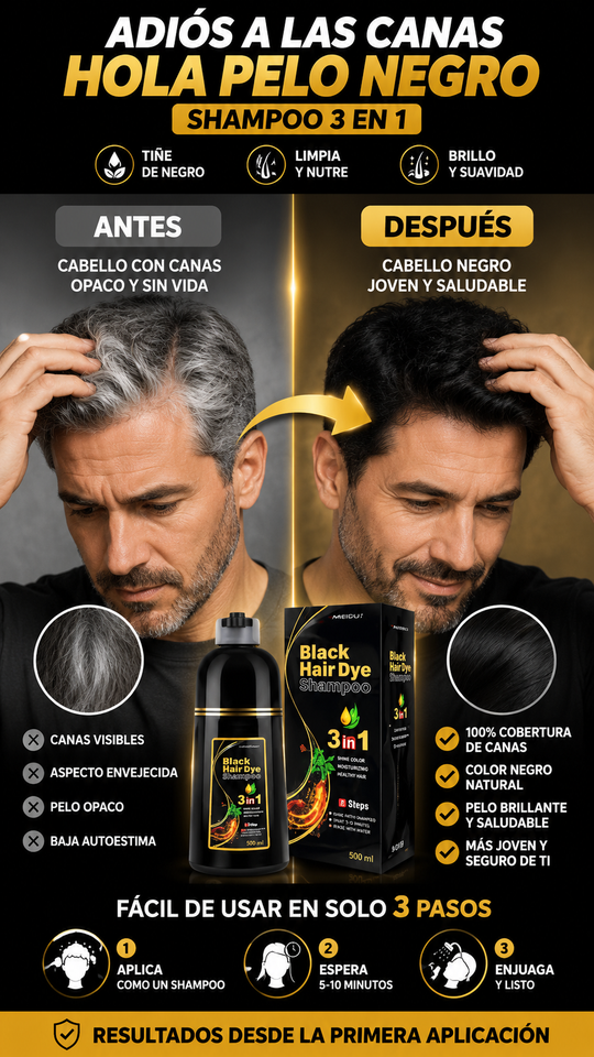 Nuevo Shampo Ceidu Cabello Negro Instantáneo