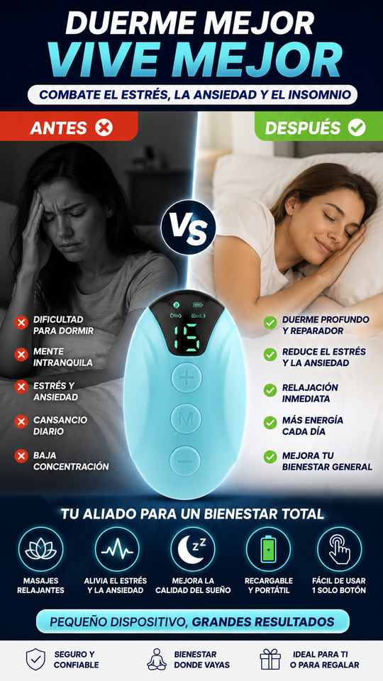 Nuevo Sueño Rápido Microcorriente Portátil Relajación EMS