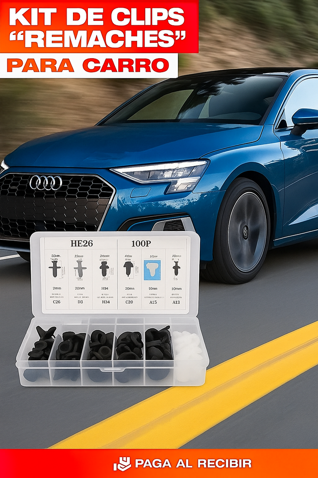 Nuevos Clips Rápidos para Autos pack de 100 piezas