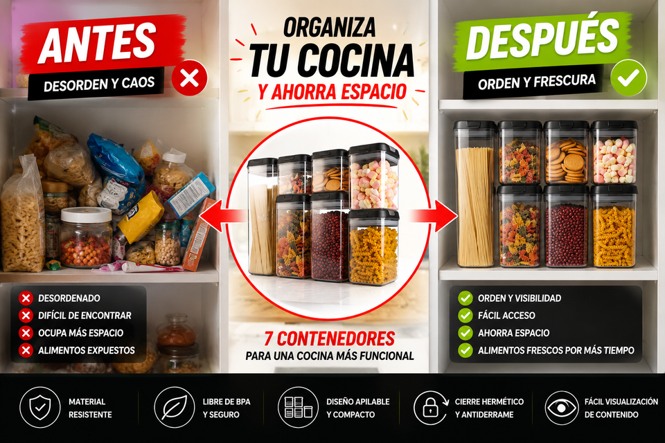 Nuevo Set Contenedores Herméticos para Cocina