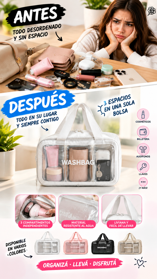 Nuevo Bolsa transparente 2 en 1
