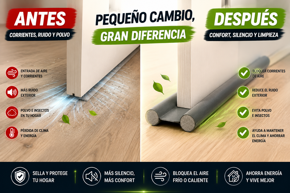Nuevo Sello Flexible Bajo Puerta Fácil