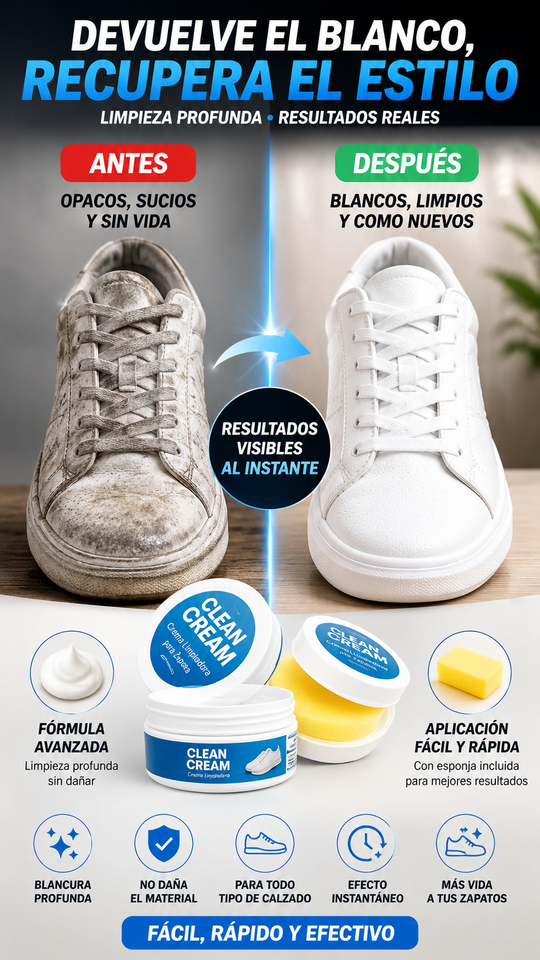 Nueva Crema Limpiadora de Zapatillas