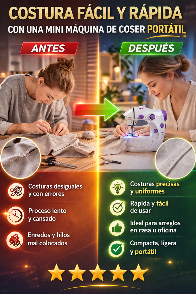 Nuevo CoserFácil Mini Portátil