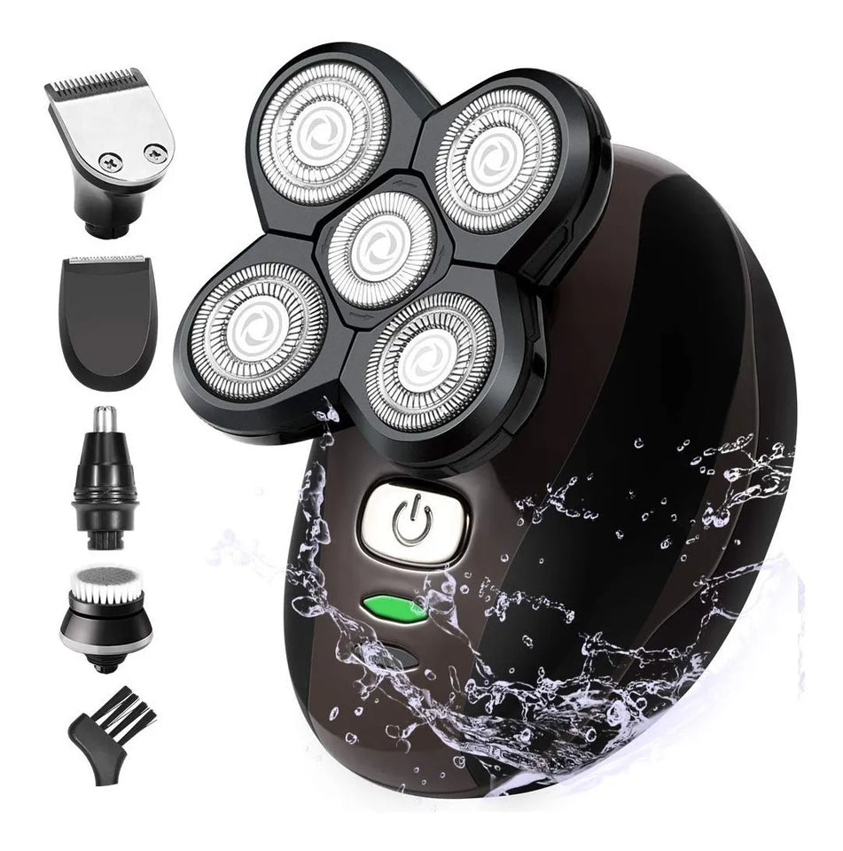 Nueva Afeitadora Eléctrica Rotativa 4D – 5 en 1: Cuidado Total
