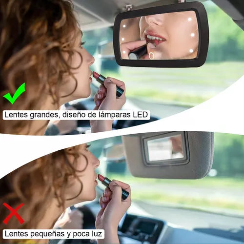 Nuevo Espejo de Tocador LED para Coche