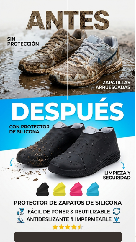 Cubiertas Impermeables Silicona para Zapatos