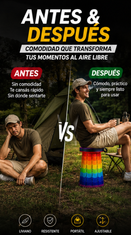 Nuevo Silla Plegable Portátil Compacta Ultraportátil