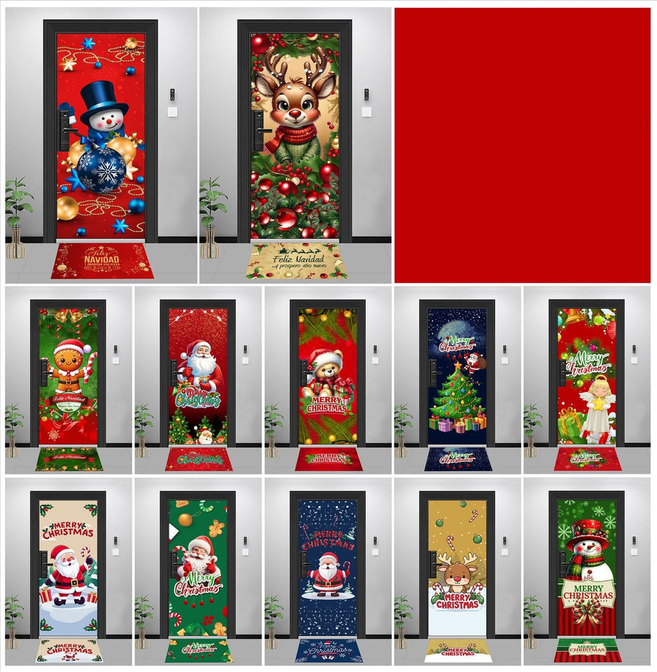 Nuevos Forros Navideños para Puertas (Por la gran variedad y cantidad limitada los modelos son aleatorios)