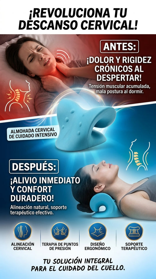 Almohada Cervical Masajeadora Portátil Relax