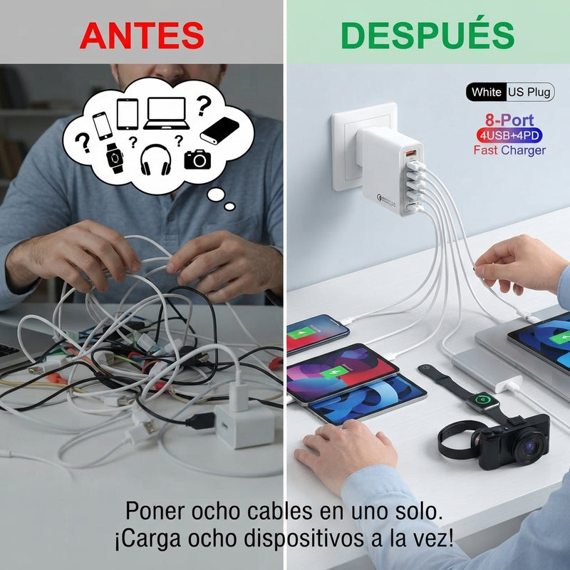 Nuevo Cargador Movil Rapido Multipuerto