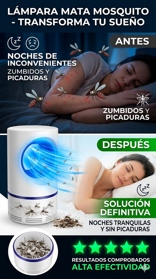 Nueva Lámpara Mata Mosquitos USB Compacta