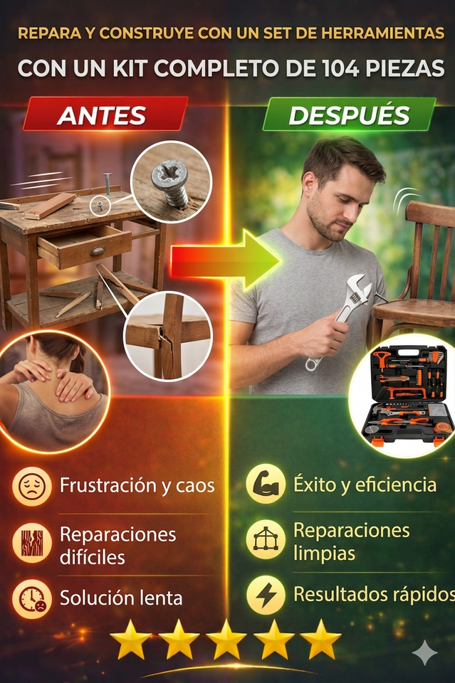 Nueva Caja de herramientas portátil completa