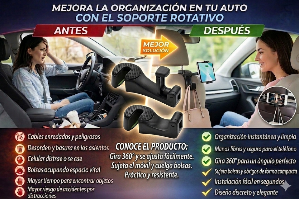 Nuevo Gancho Multiuso para Coche