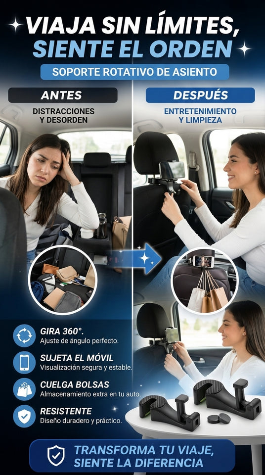 Nuevo Gancho Porta Móvil Oculto Vehicular