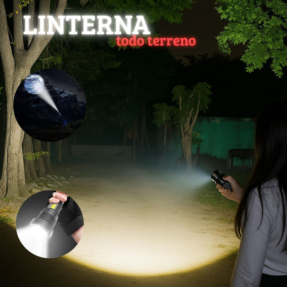 Nueva Linterna LED Recargable Todo Terreno-Ilumina todo tu vecindario