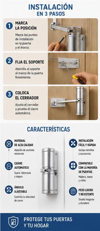Nuevo Cierre Automático Fuerte y Silencioso
