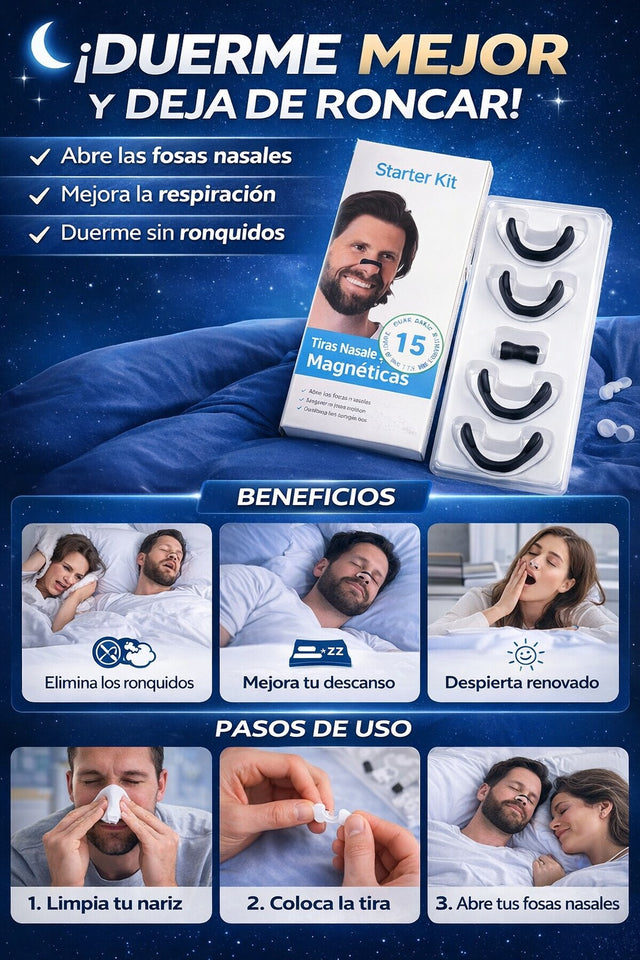 Nuevas Tiras Nasales Magnéticas Anti-ronquidos