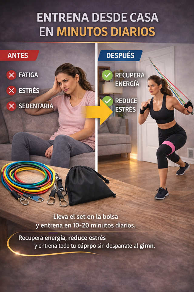 Nuevo Set Fitness Elástico Portátil