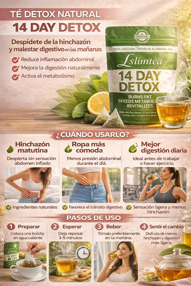Nuevo Té Detox Natural Quema Grasa