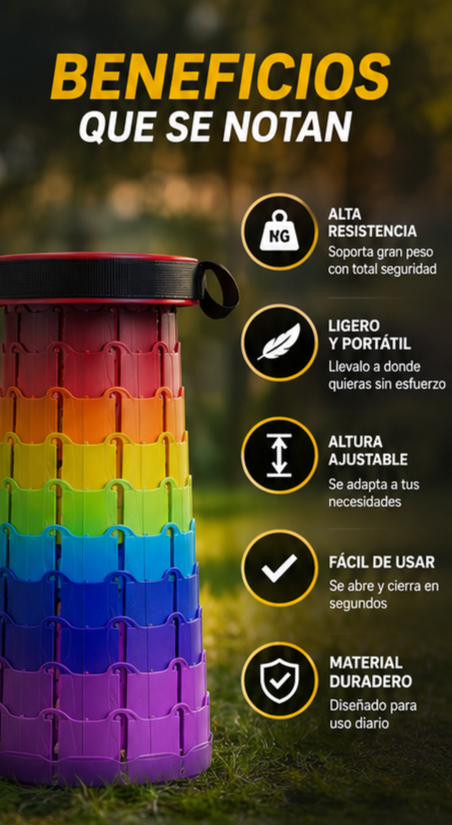 Nuevo Silla Plegable Portátil Compacta Ultraportátil
