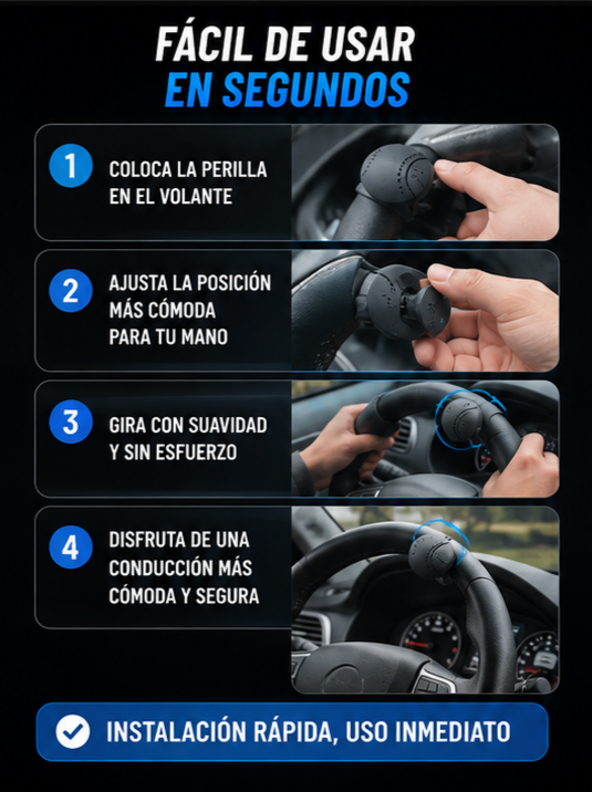 Nuevo Potenciador de Volante Fácil Giro