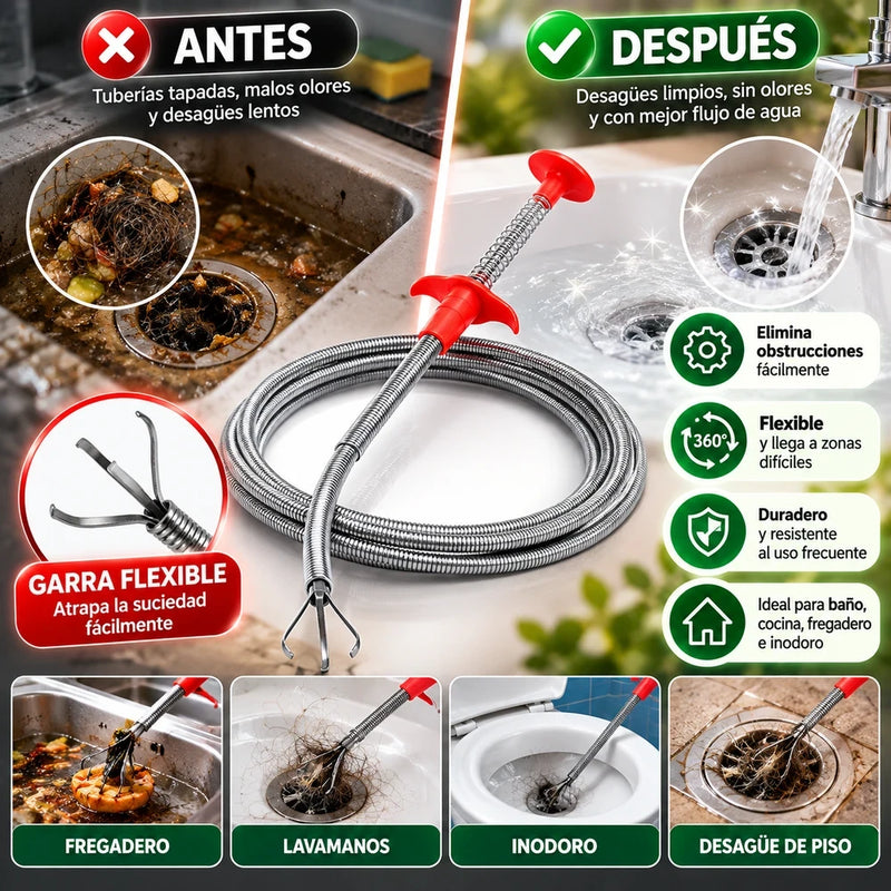 Nueva Herramienta flexible para limpieza de tuberías