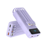 Batería Externa Portátil con Cables Integrados