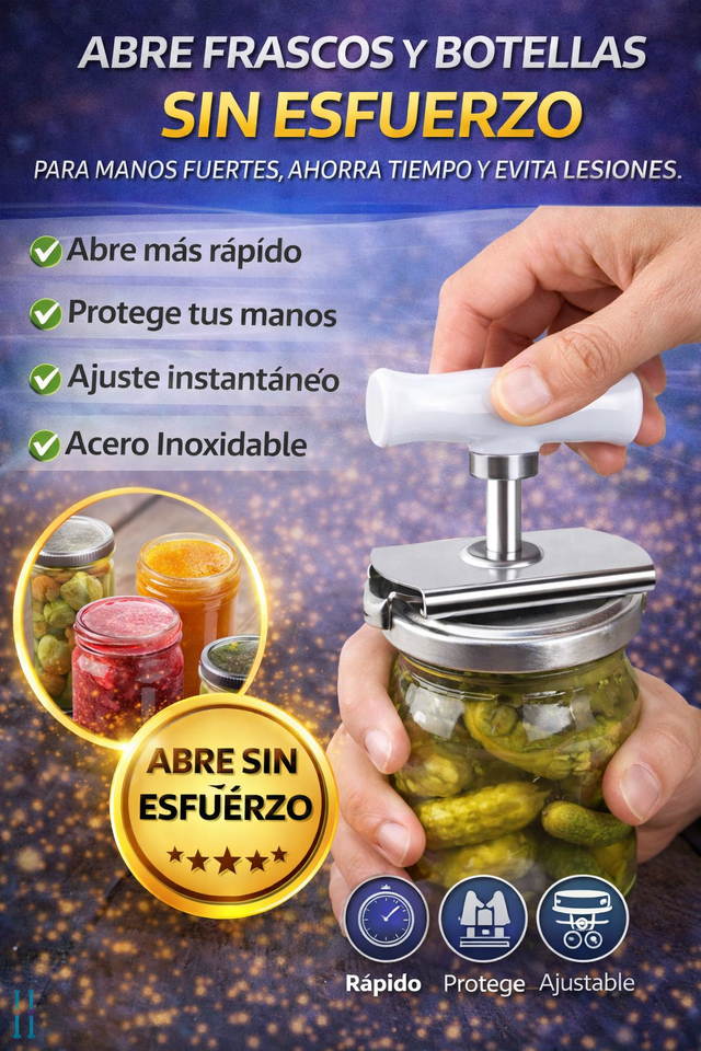 Nuevo Abridor Multitapa Fácil y Resistente