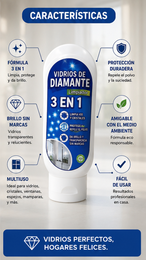 Nuevo Limpiador De Vidrios 3 en 1