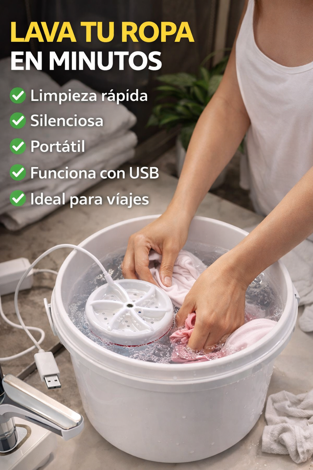 Nueva Turbina Lavado Portátil Mini USB