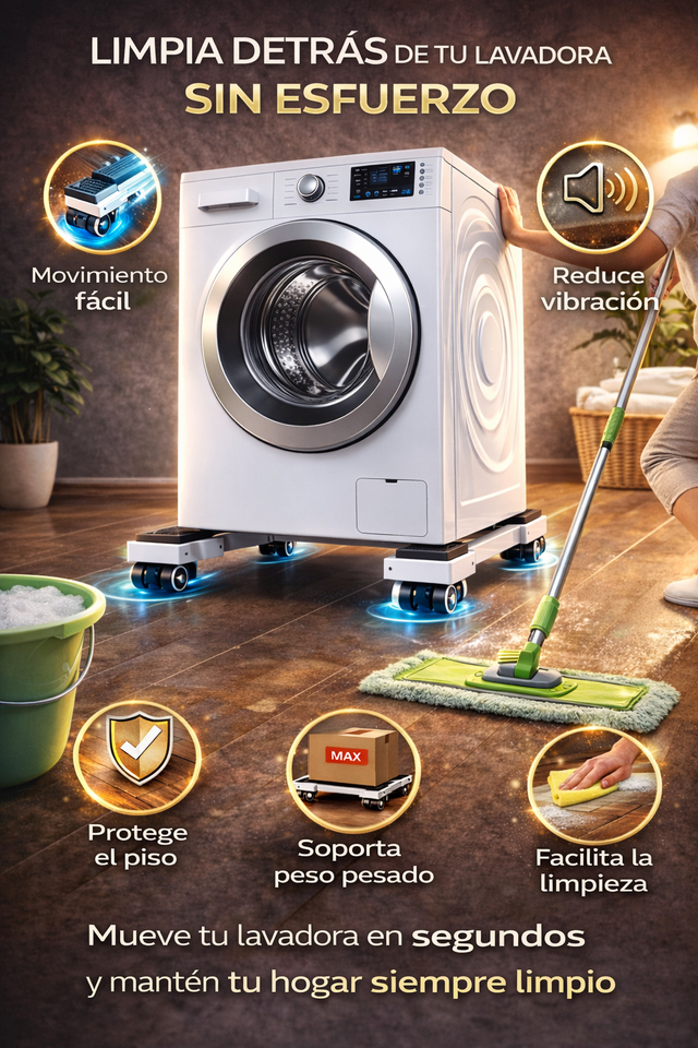 Nueva Base Móvil Ajustable para Lavadora y Refrigerador