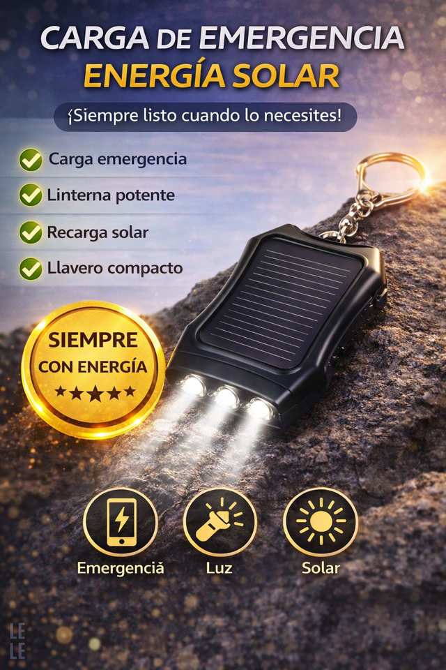Nuevo Llavero Solar PowerPocket Carga Móvil Portátil