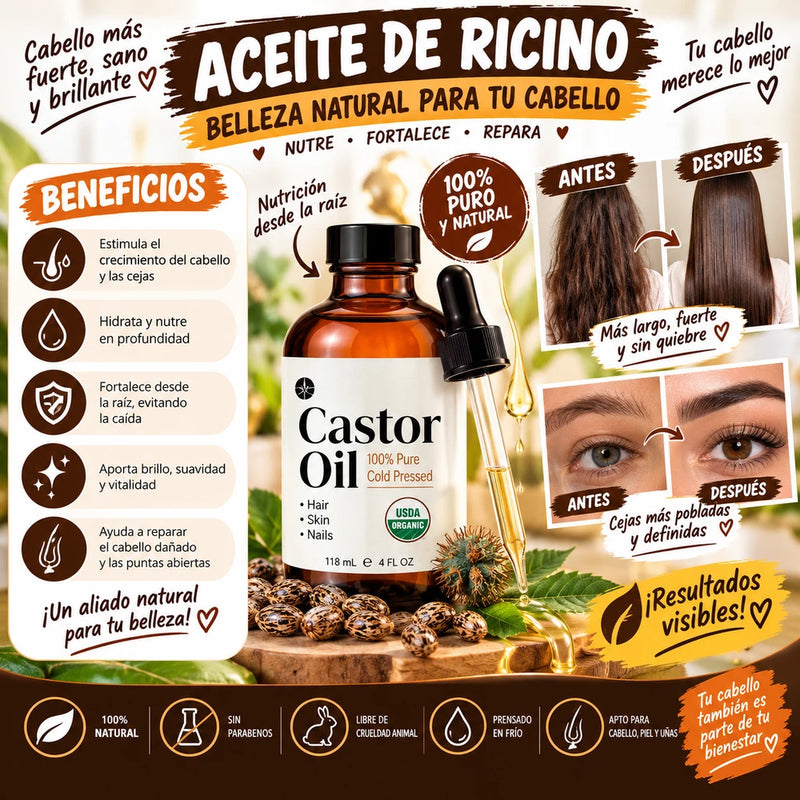 Aceite de Ricino Hidratante Capilar 2x1