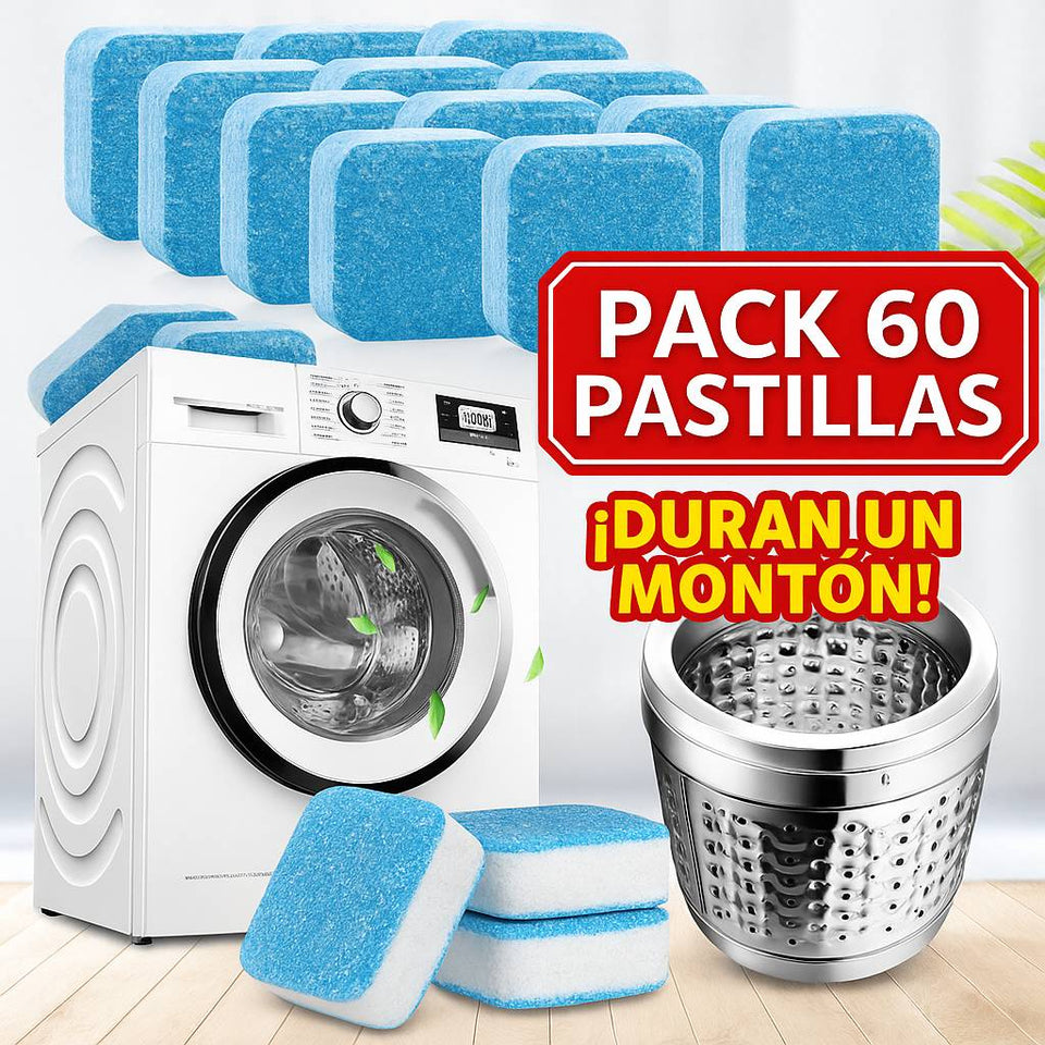 Nueva Pastillas limpia lavadora pack 60