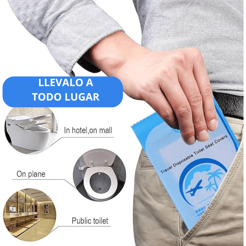 2 X 1 pack de 50 (100 pcs) Protectores de inodoro HygieneGuard