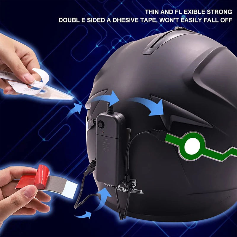 Nueva Tira LED para Casco de Moto