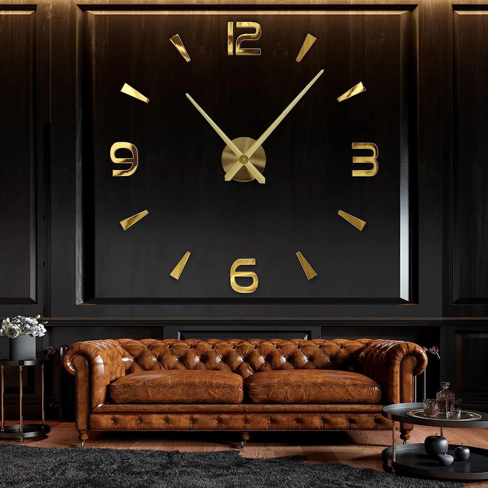 Nuevo Reloj Mural Acrílico Gigante Sin Marco Espejo
