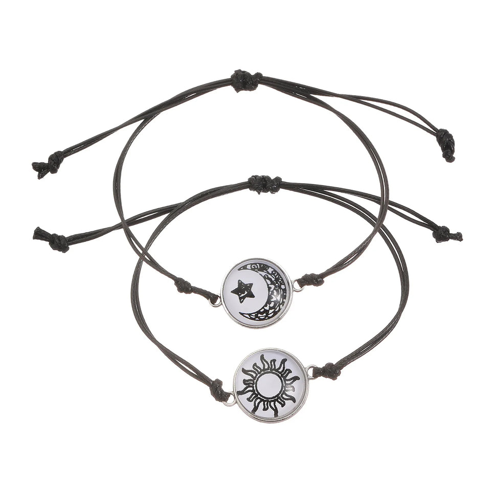 Nuevas Pulseras Románticas de 2 unidades Luna y Sol