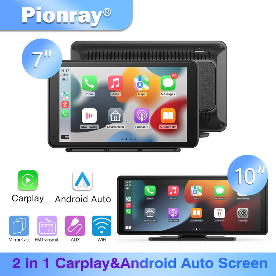 Nueva Pantalla CarPlay Portátil Universal Multimedia