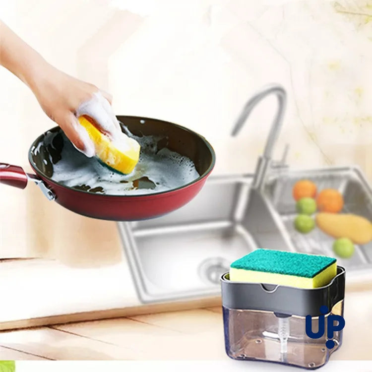 Nuevo Dispensador de Jabón y Esponja de Cocina