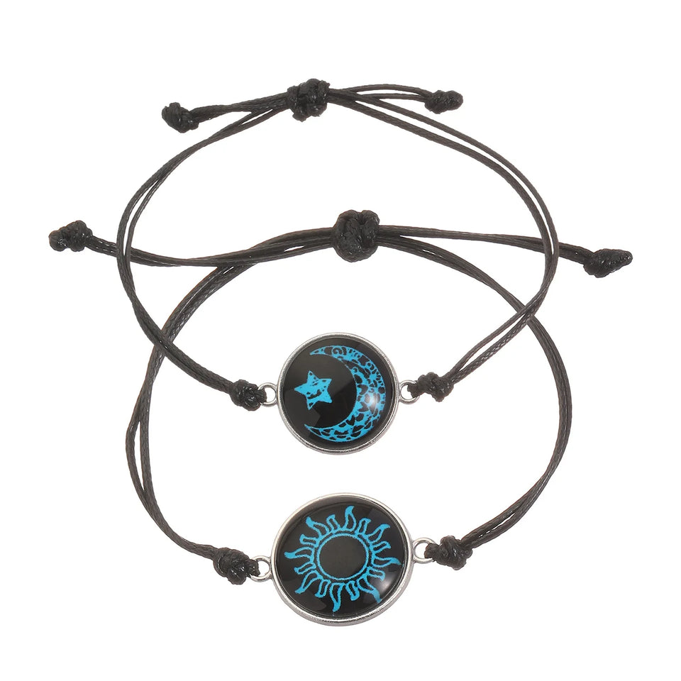 Nuevas Pulseras Románticas de 2 unidades Luna y Sol