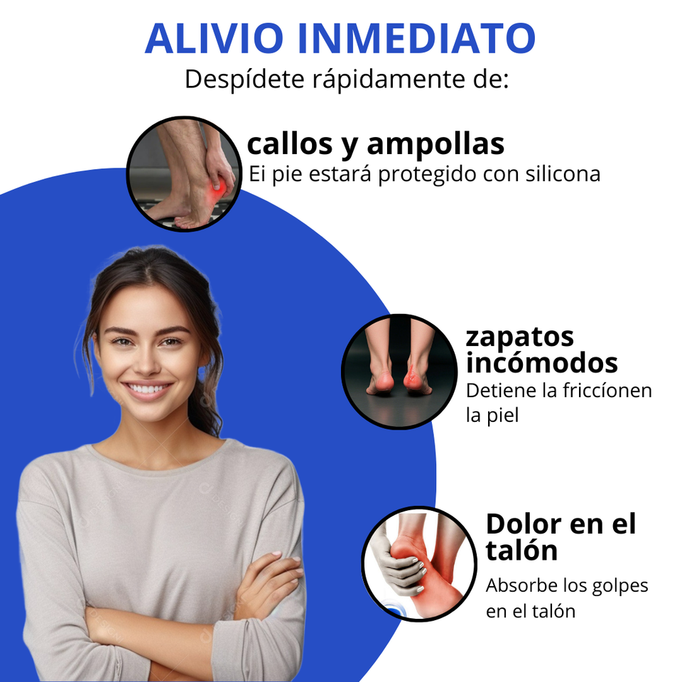 Nuevas Talonera terapeutica en silicona PasoConfort® lleve un par (2 unidades)